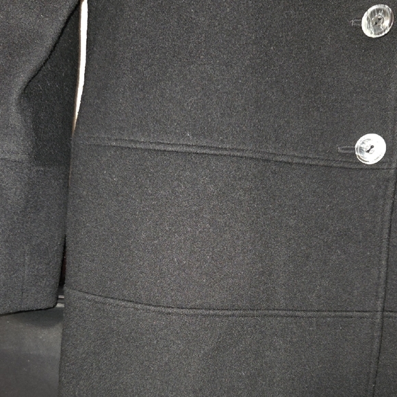 Harve Benard By Benard Holzman Women's Elegant Black Pea Coat - Picture 7 of 11